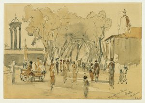 Strada verso il cancello a Point de Galle a Ceylon (Sri Lanka) da Joseph Selleny