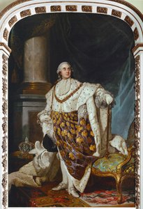 Luigi XVI, in abiti da incoronazione (dipinto su tela) da Joseph Siffred Duplessis