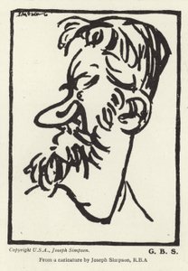 Caricatura di George Bernard Shaw da Joseph Simpson
