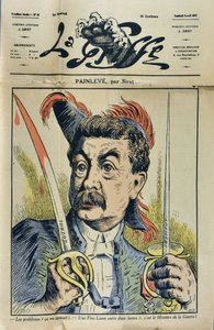 Ritratto del matematico e politico francese Paul Painlevé (1863-1933) caricatura di Sirat in "La Griffe" del 1917 da Joseph Sirat