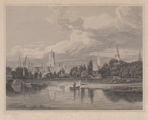Vista sud della Christ Church, ecc. dai prati da Joseph Skelton