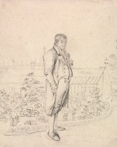 Schizzo di Sir Walter Scott in un giardino da Joseph Slater