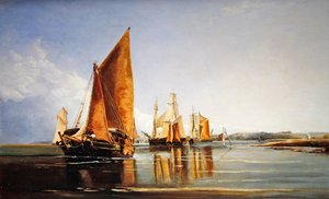 Una chiatta carica a pieno regime sotto vela da Joseph Stannard
