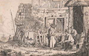 Cottage con persone da Joseph Stannard