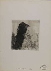 Senza titolo - Donna anziana che legge da Joseph Stella