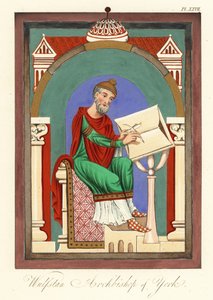 Wulstan II (o Wulfstan), Arcivescovo di York (incisione)