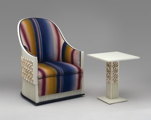 Sedia Gondola, Wiener Werkstatte, c.1923 (Vernice e foglia d