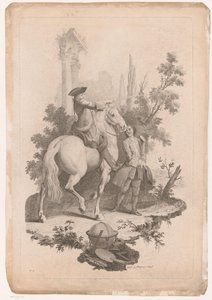Giovane a cavallo con un servitore da Joseph Wagner