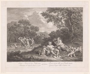 Paesaggio con Bacco e satiri danzanti e menadi (Autunno) da Joseph Wagner
