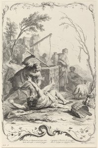 Mosè colpisce un pastore da Joseph Wagner