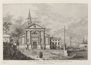 Veduta del Prospetto della Chiesa di S. Francesco da Joseph Wagner