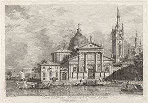 Veduta del prospetto della Chiesa di San Giorgio Maggiore da Joseph Wagner