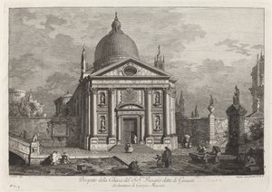 Prospetto della Chiesa del SS. Rosario detta dei Gesuati da Joseph Wagner after Canaletto