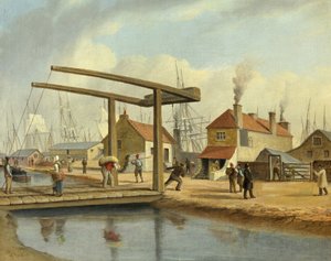 Il canale di Monmouthshire a Newport, 1800-1850 da Joseph Walter