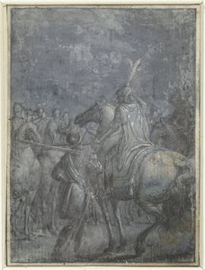 Comandante a cavallo con altri cavalieri da Joseph Werner