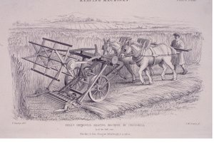 Macchina per mietere migliorata di Bell da Crosskill, c1840 da Joseph Wilson Lowry