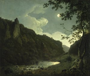 Dovedale al chiaro di luna da Joseph Wright of Derby