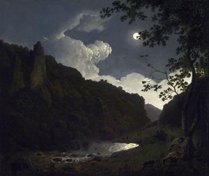 Dovedale al chiaro di luna da Joseph Wright of Derby