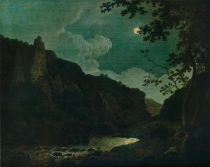Dovedale al chiaro di luna, 1784 da Joseph Wright of Derby