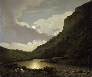 Matlock Tor al chiaro di luna da Joseph Wright of Derby
