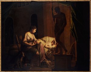Penelope che disfa la sua tela da Joseph Wright of Derby