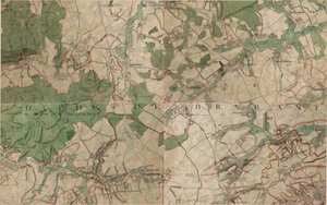 Mappa di Hougaerde - Hoegaarden da Joseph de Ferraris