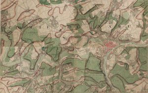 Mappa di Namur da Joseph de Ferraris