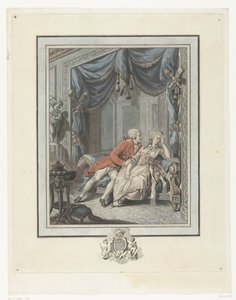 Giovane uomo che cerca di sedurre una dama da Joseph de Longueil