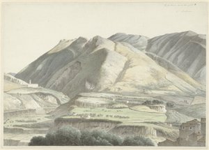 Paesaggio italiano vicino a Subiaco da Josephus Augustus Knip