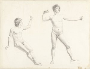 Due studi di nudo maschile da Josephus Augustus Knip