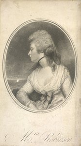 Mrs Robinson. Mary Robinson, nata Darby, conosciuta come Perdita (1758-1800). Attrice, poetessa e romanziera inglese. Prima amante pubblica di Re Giorgio IV mentre era ancora Principe di Galles. Ritratto, dopo Sir Joshua Reynolds. da Joshua (after) Reynolds