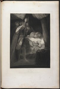 Seconda Parte di Re Enrico VI atto III scena III - Re Enrico, Salisbury e Warwick; il Cardinale a letto da Joshua (after) Reynolds