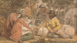 Contadini Riuniti Attorno a una Pentola da Cucina