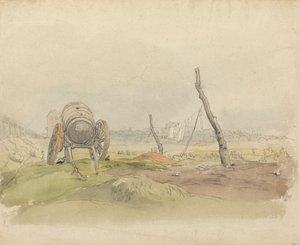 Paesaggio con carro d