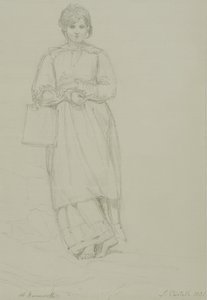 Ragazza giovane che tiene una lattina di latte, 1831