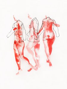 Figure rosse astratte