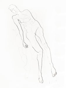 Disegno di nudo sereno