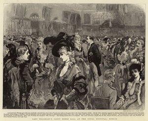 Ballo in maschera di Lady Wolseley al Royal Hospital, Dublino da Joshua Reynolds