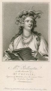La signora Billington nel personaggio di Santa Cecilia da Joshua Reynolds