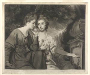 Mrs. Harriet Bouverie e Mrs. Frances Ann Crewe, inciso da Giuseppe Marchi, 1770 da Joshua Reynolds