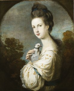 Ritratto di Miss Juliet Langton in piedi, mezzo busto, 1764 da Joshua Reynolds