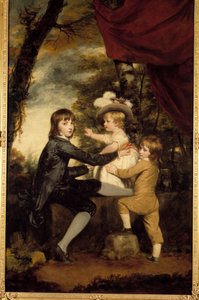 I bambini Lamb. Dipinto di Joshua Reynolds (1723-1792). XVIII secolo. Collezione privata da Joshua Reynolds