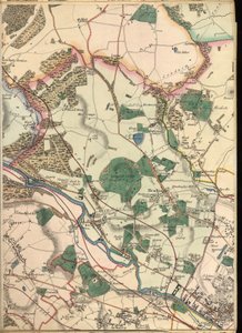B3, Dettaglio dalla mappa di dieci miglia intorno a Leeds da Joshua Thorp