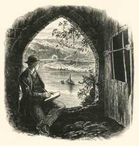 Il Wye, dal castello di Chepstow, anni 1870 da Josiah Wood Whymper