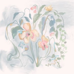 Uccelli tra fiori dai colori pastello da Josie George