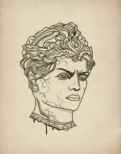 Busto di un feroce essere antico da Josie George