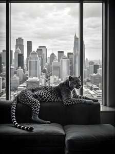 Vista sul leopardo urbano da Josie George