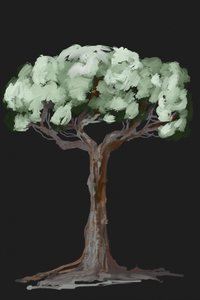Albero verde brillante