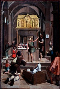 Vita di San Sebastiano: pellegrini sulla tomba di San Sebastiano da Josse (fl.1493 1508) Lieferinxe