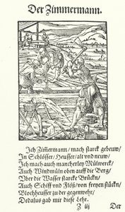 Il carpentiere (incisione) da Jost (after) Amman